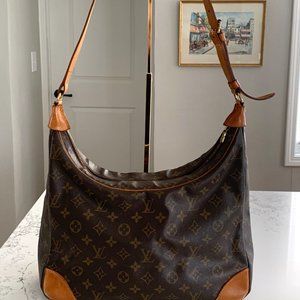 Authentic Louis Vuitton Boulogne 35 Monogram Shoulder Bag Handbag